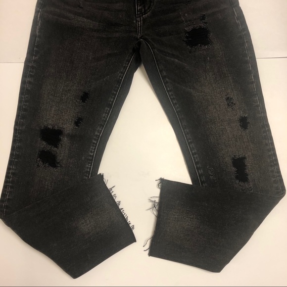 NWT!! One X OneTeaspoon Distressed Blk Faded Jeans - Picture 8 of 8